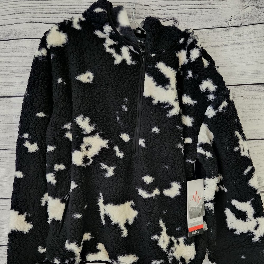 NWT Women's Pulse by World Famous Sports Half Zip Fleece Pullover